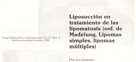 Liposuccion para el tratamiento de las lipomatosis
