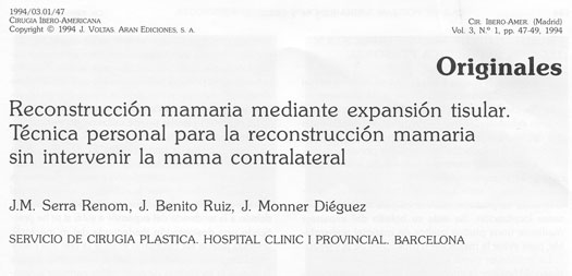 Reconstruccion mamaria mediante expansion tisular