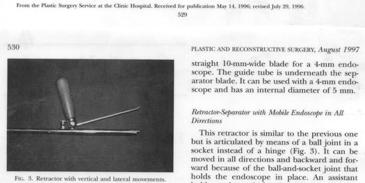 iseño de un nuevo retractor para la cirugia estetica con ayuda de la endoscopia